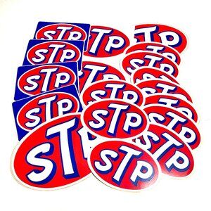 Set of 18 STP Vintage Decal Stickers